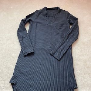 Gray Striped Dress Carve Designs